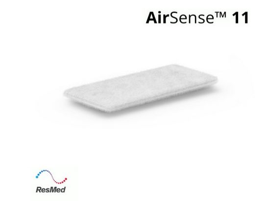 Filtr powietrza do aparatu CPAP ResMed AirSense 11 na białym tle.